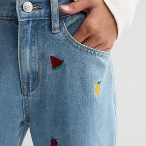 Embroidered Fruit Jeans Size 12 Gogo Star Kohls Jeans Lemon Strawberries